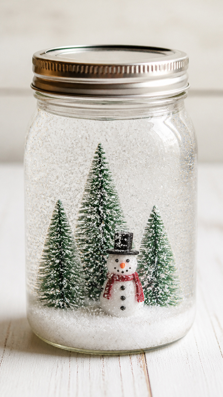 Mason Jar Snow Globes