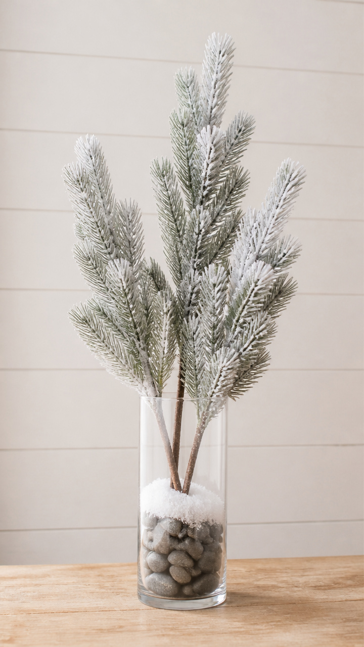 Frosted Pine Branch Centerpiece