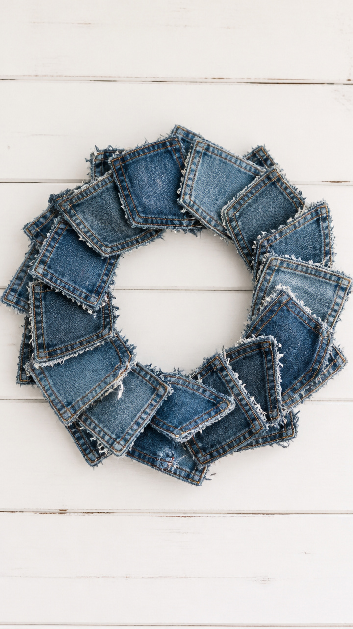 Denim Pocket Wreath