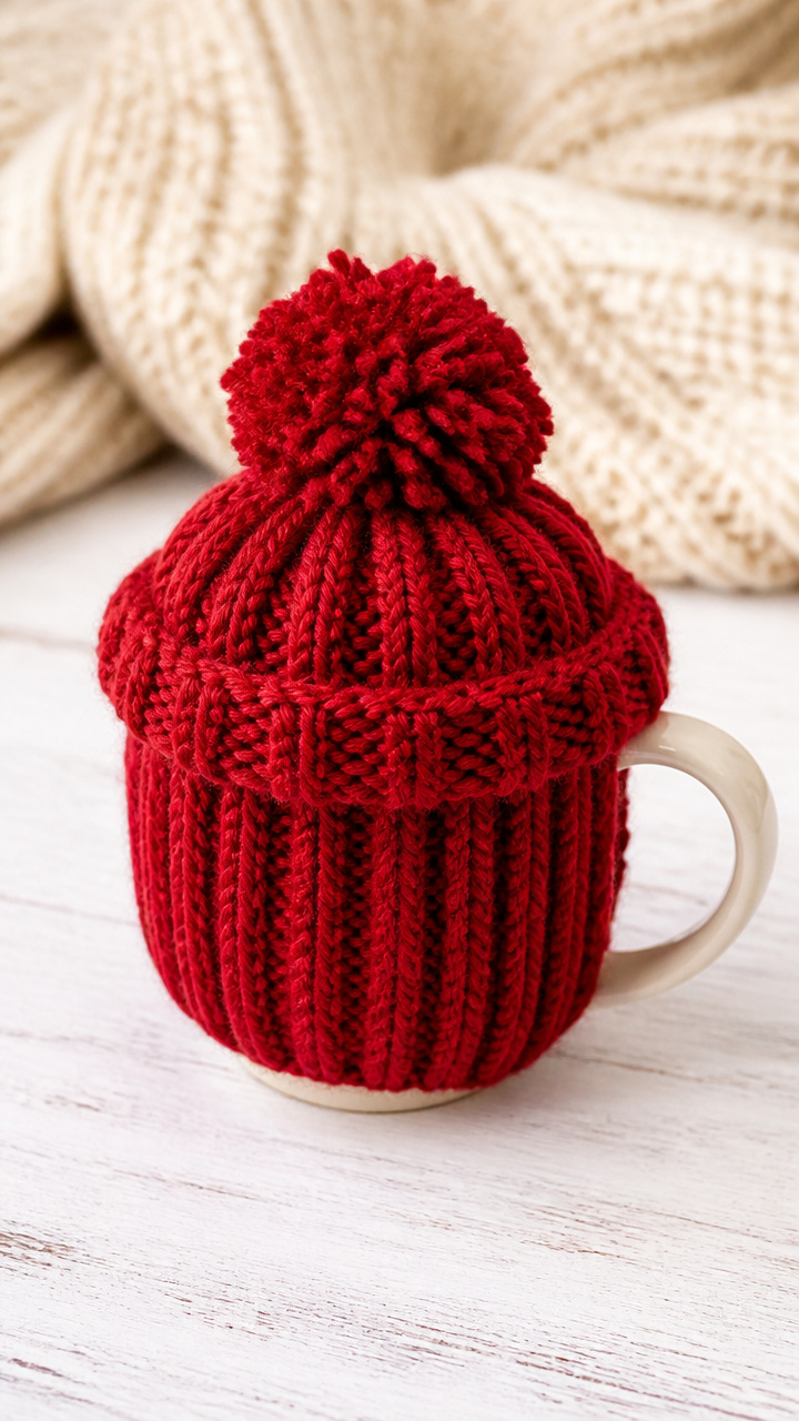 Knit Hat Mug Cozies