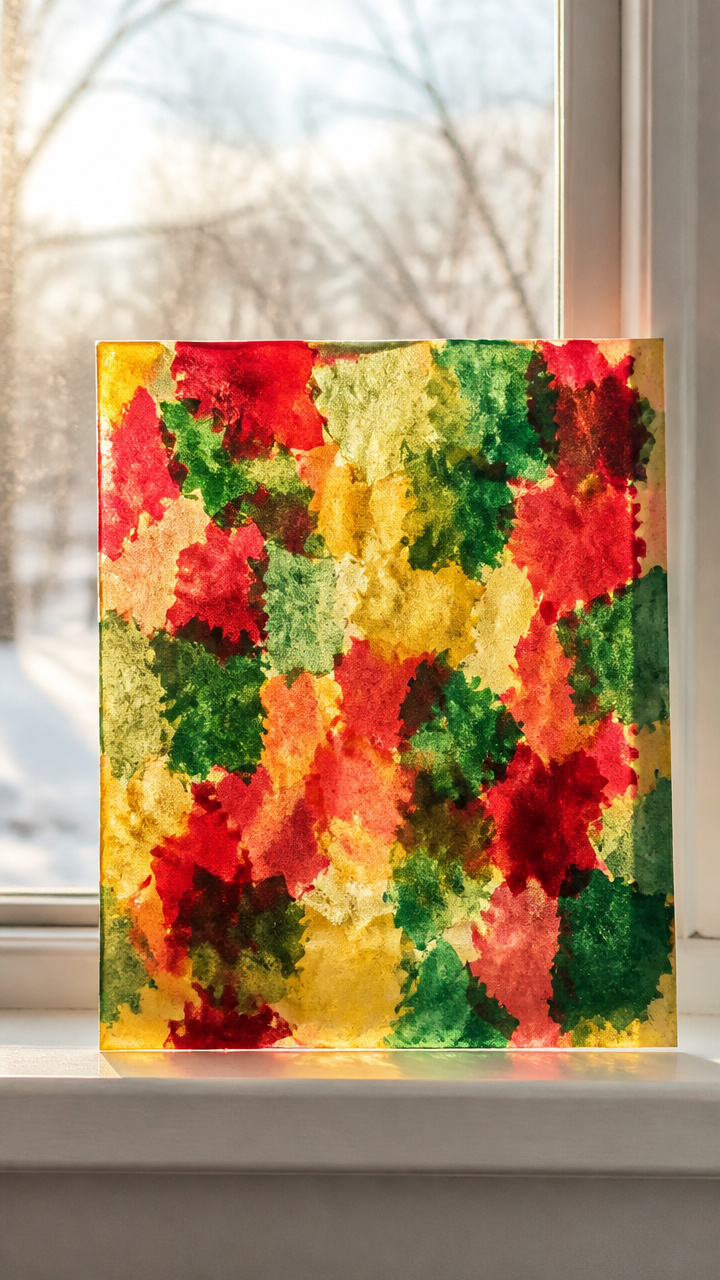 Waxed Paper Window Art