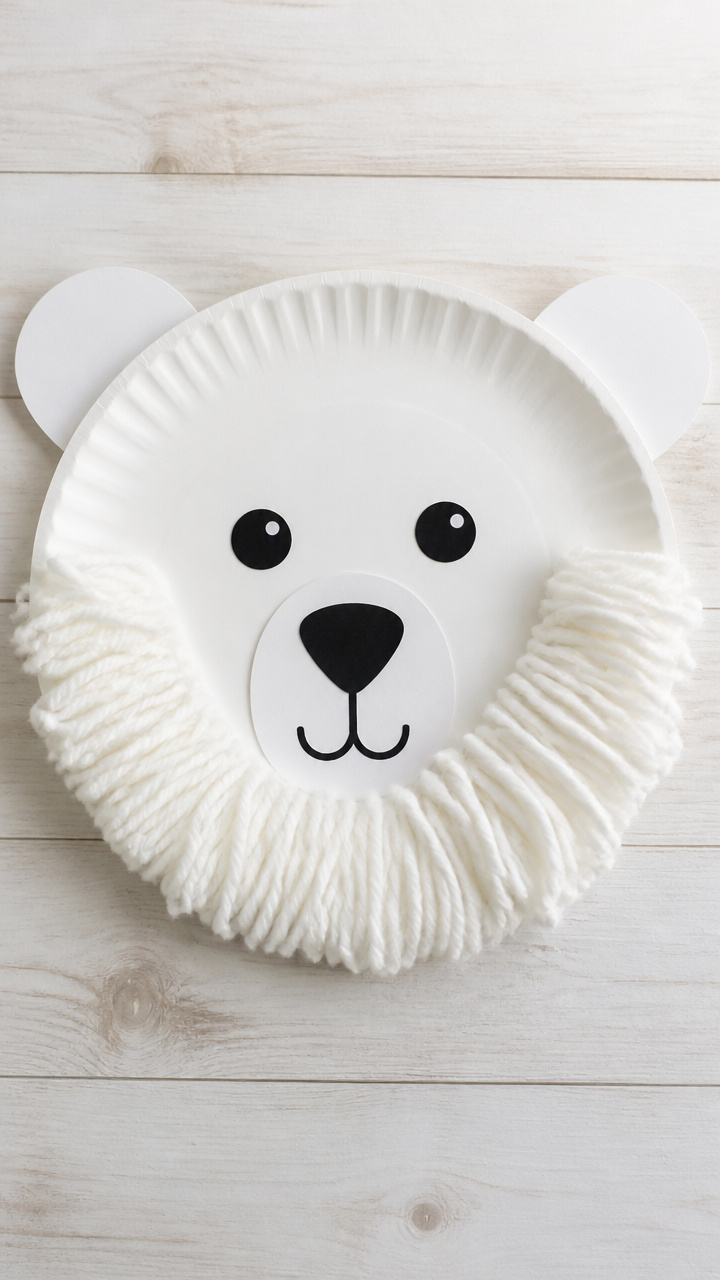 Paper Plate Polar Bears