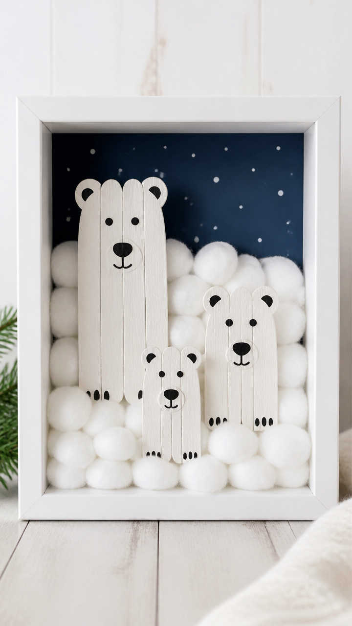Polar Bear Shadow Box