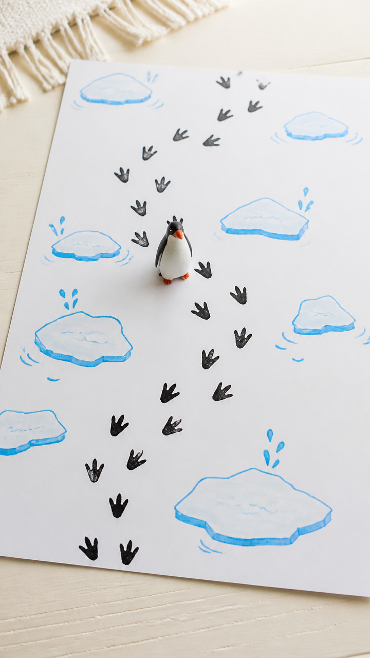 Penguin Footprint Tracks