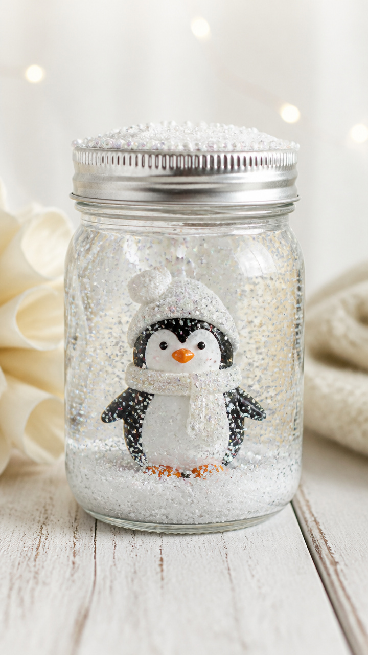 Glitter Penguin Jars