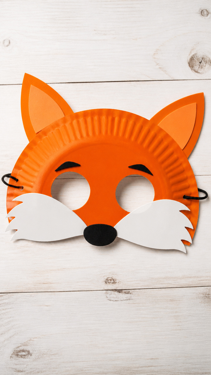Paper Plate Fox Masks