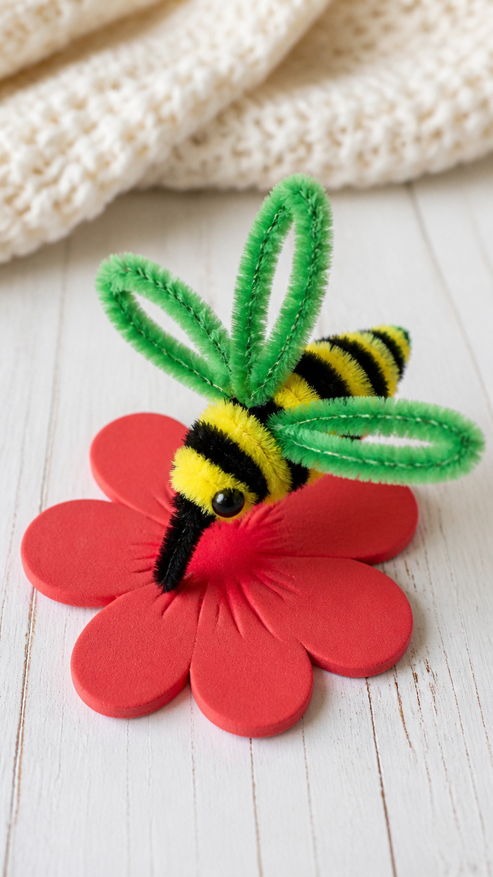 Pipe Cleaner Bumblebee Hummingbird