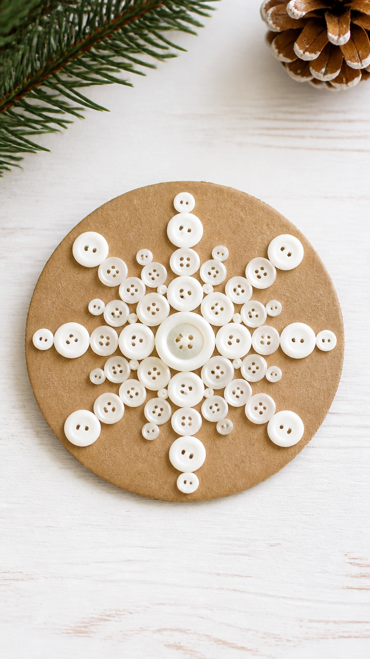 Button Snowflake Coasters