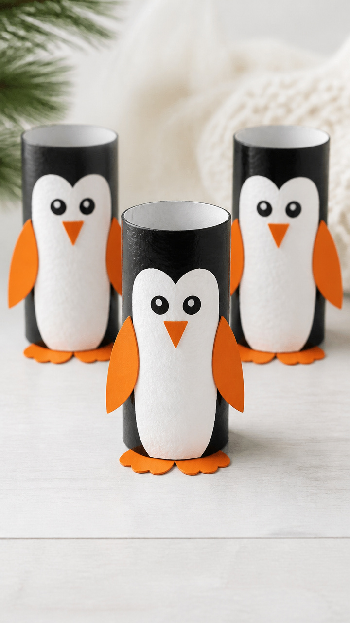 Cardboard Tube Penguins