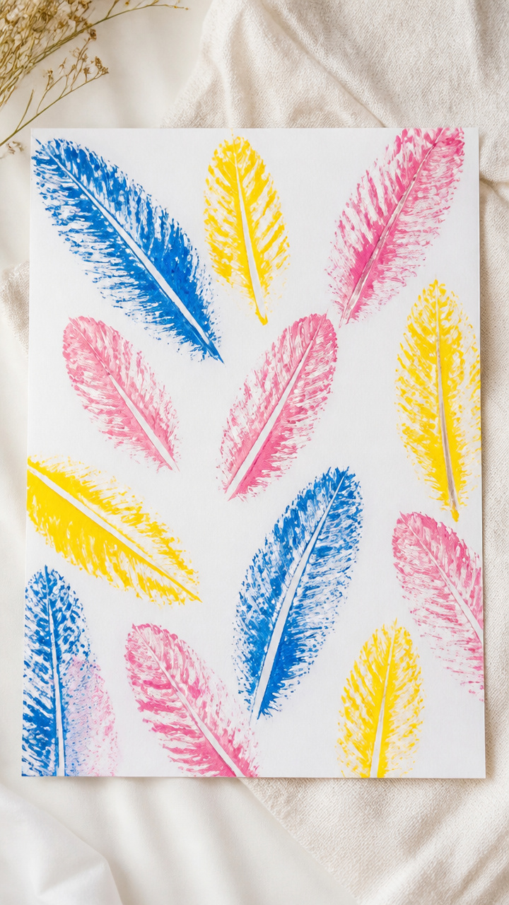 Feather Paint Stamping
