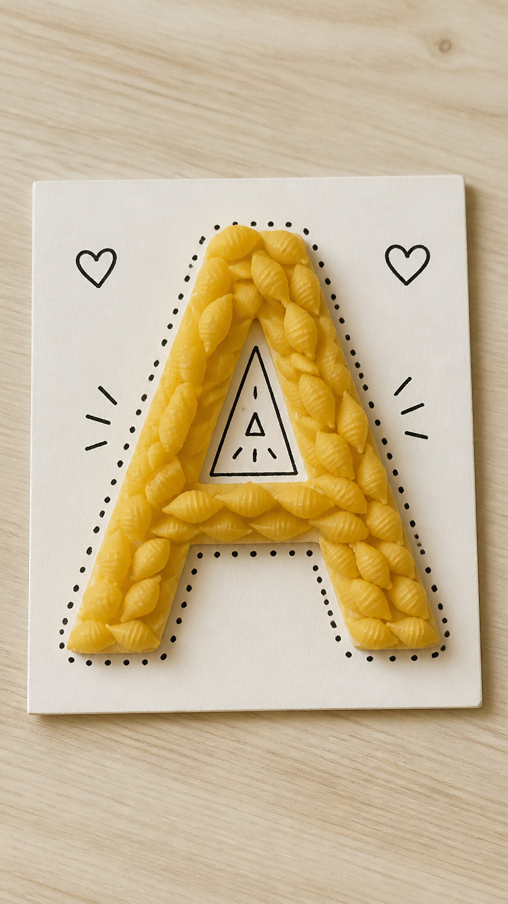 Macaroni Alphabet Frames