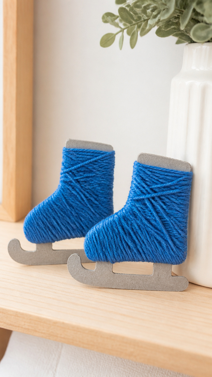 Yarn-Wrapped Ice Skates