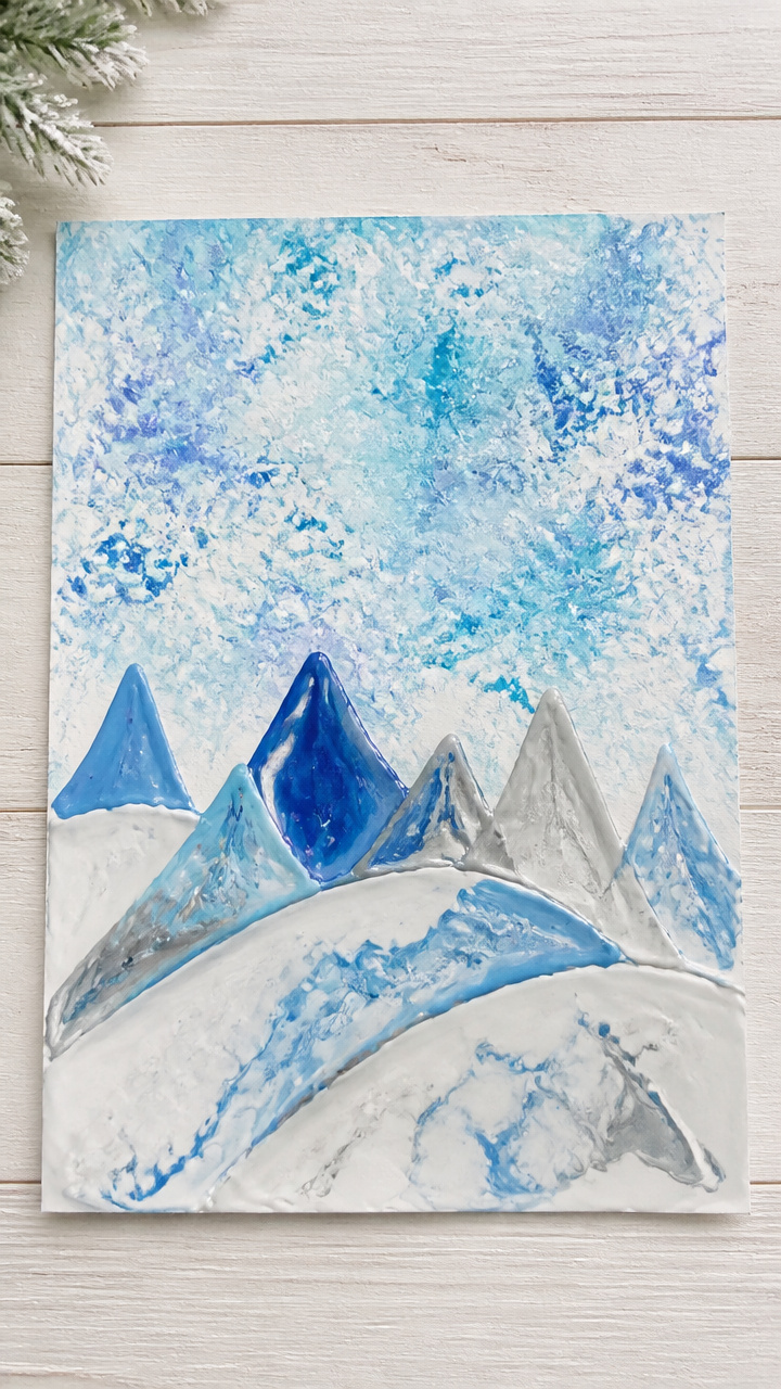 Crayon Melts Winter Scene