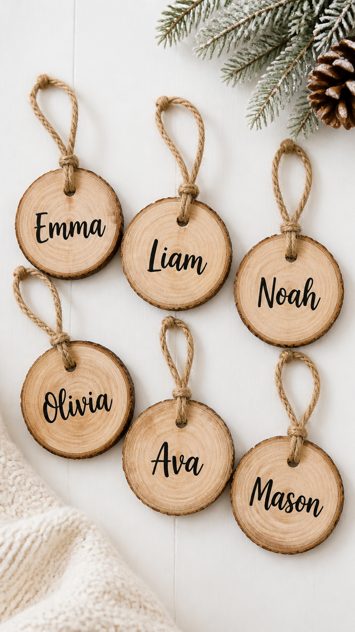 Wood Slice Name Tags