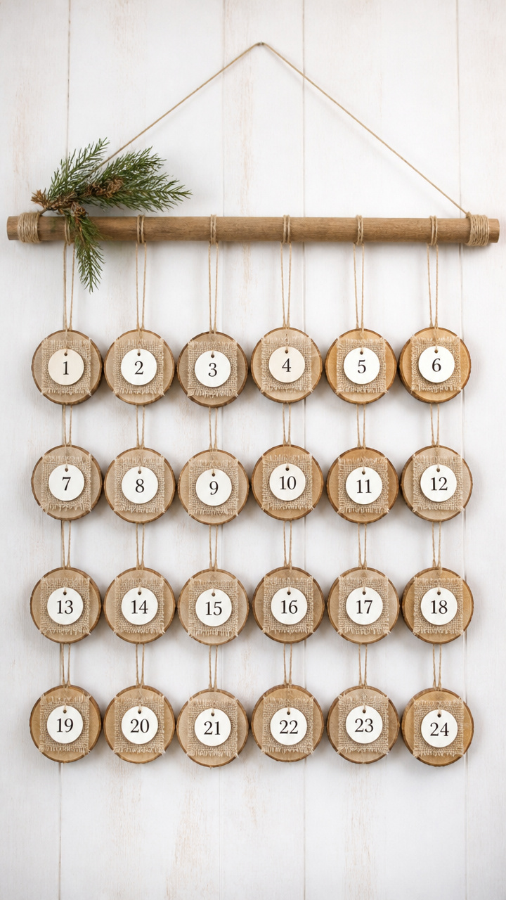 Wood Slice Advent Calendar