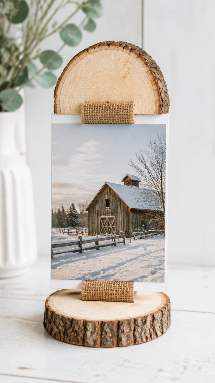 Wood Slice Photo Frame