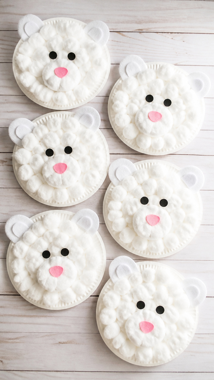 Paper Plate Polar Bears