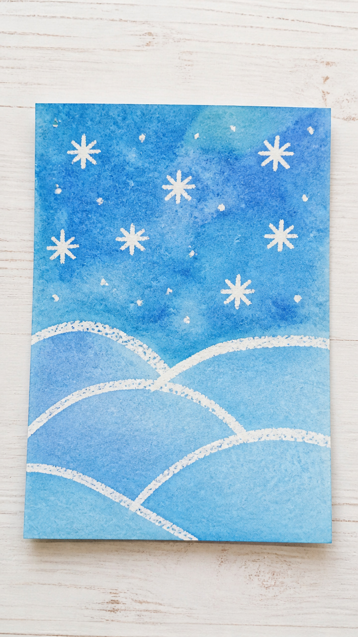 Crayon Resist Snowscapes