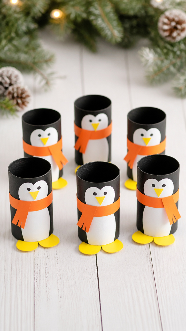 Cardboard Tube Penguins