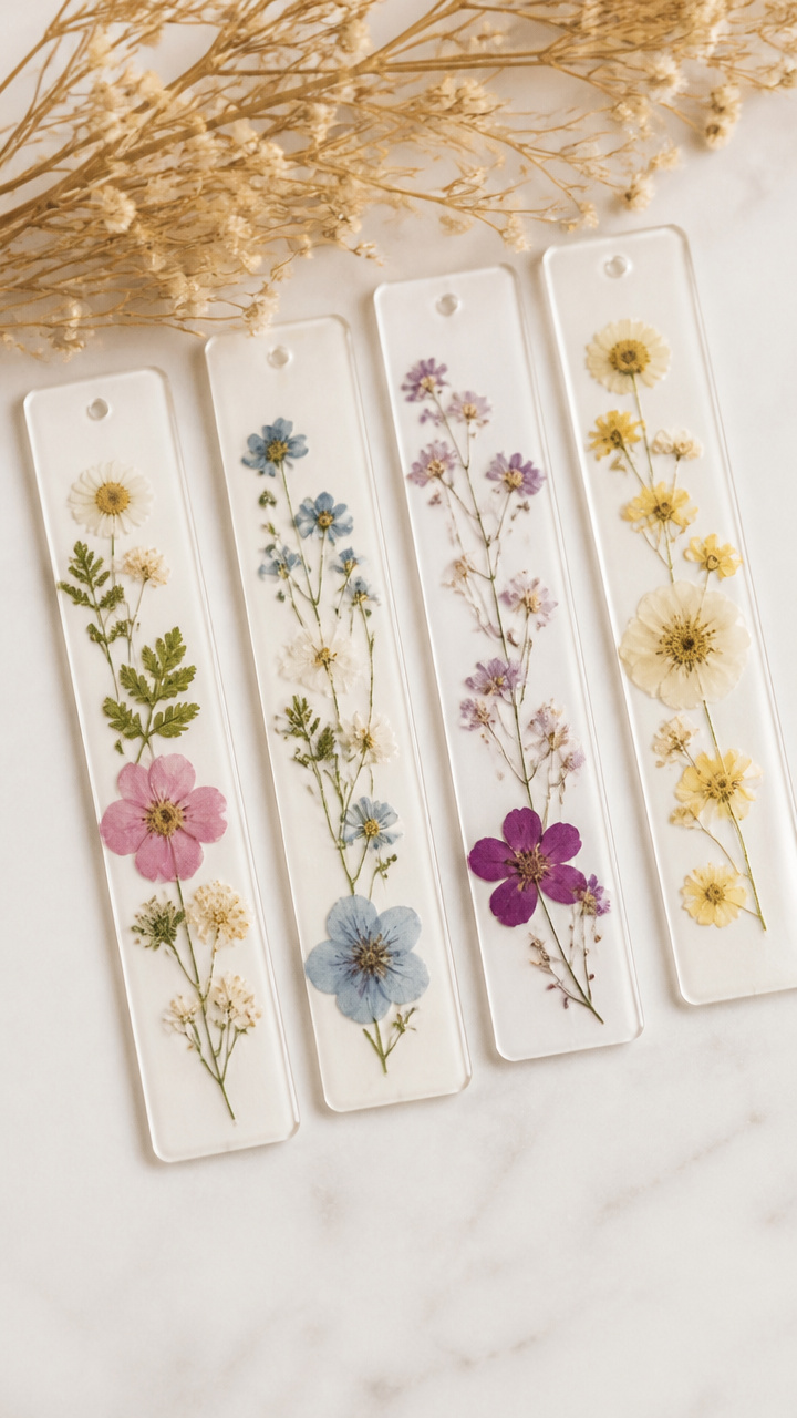 Pressed Flower Bookmarks