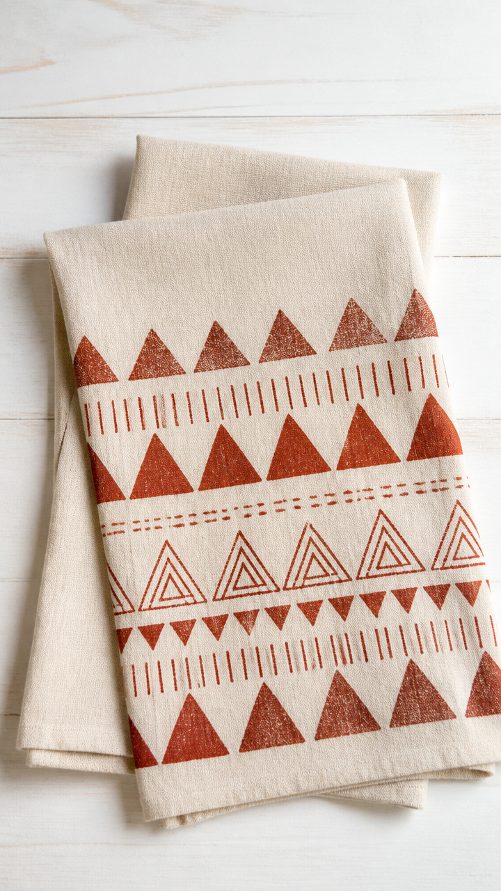 Hand-Stamped Tea Towels