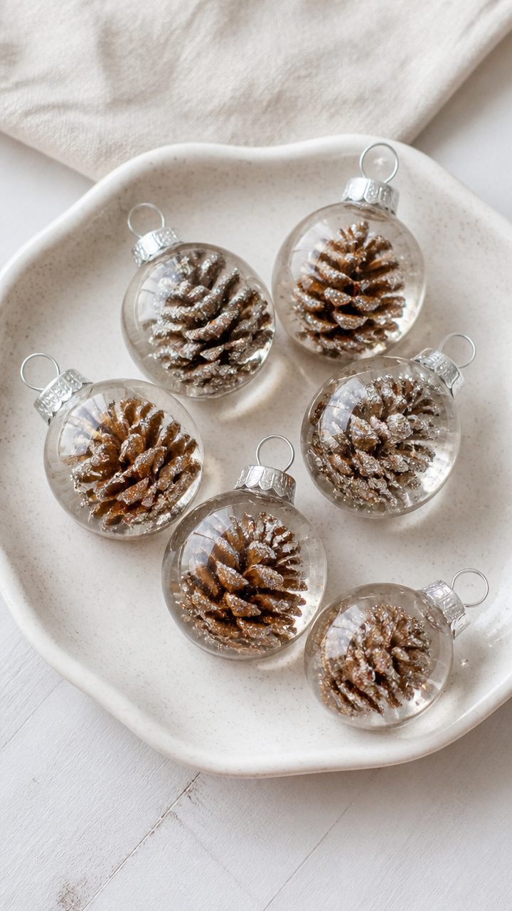 Resin Pinecone Ornaments