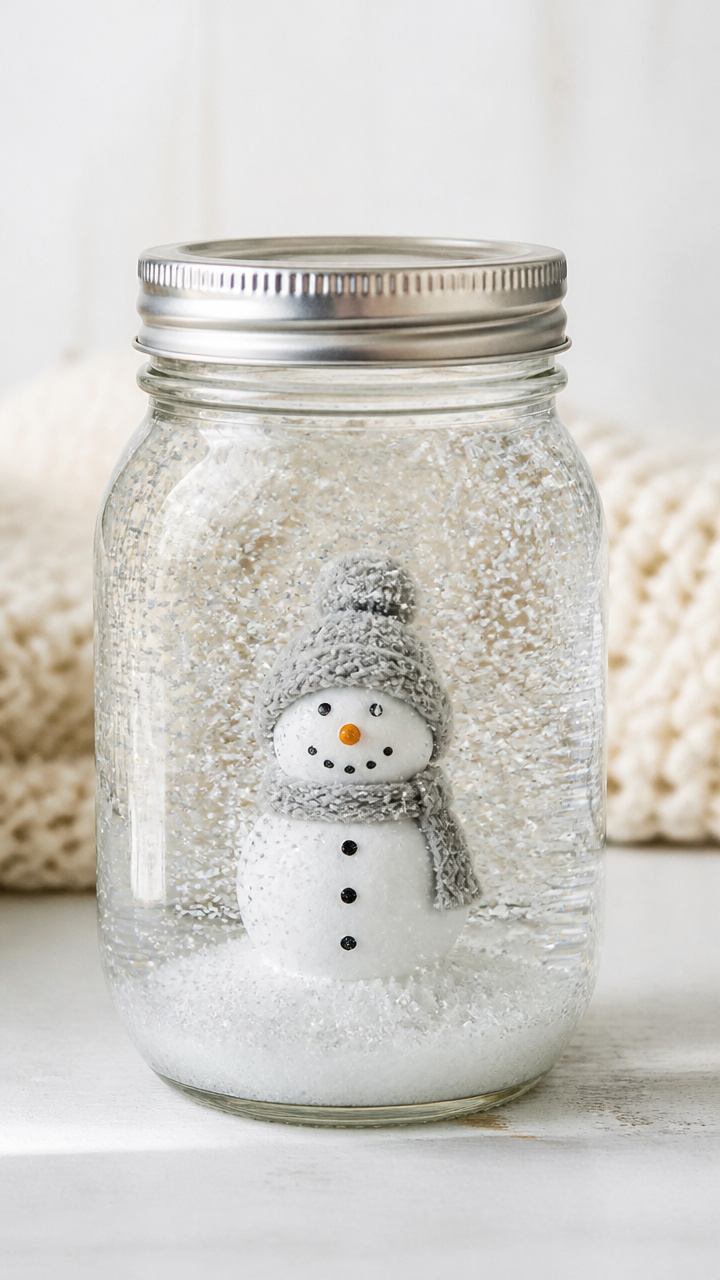 Mason Jar Snow Globes