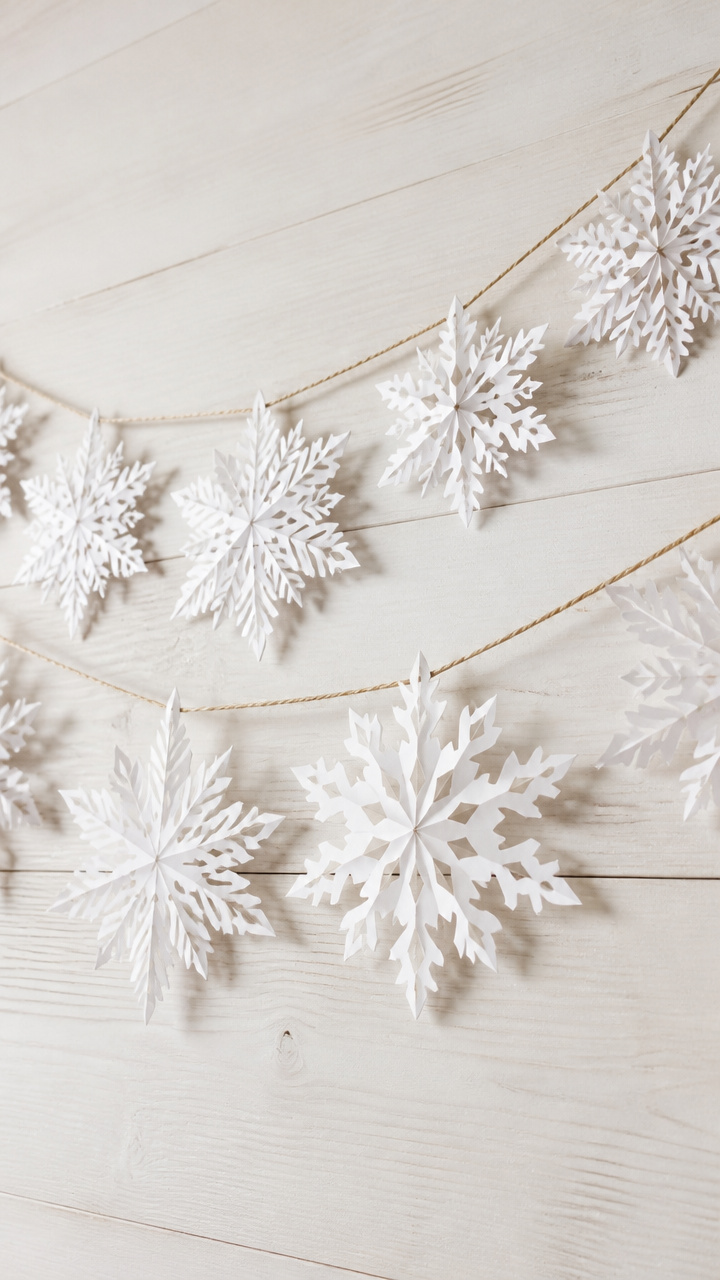 Paper Snowflakes Garland