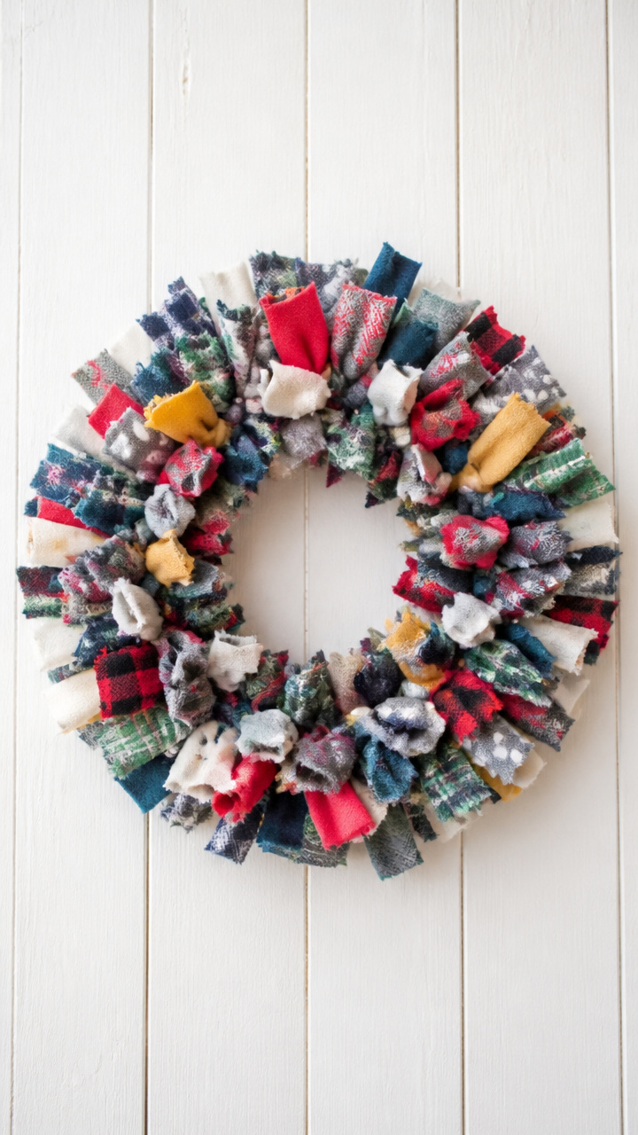 Fabric Scrap Wreath