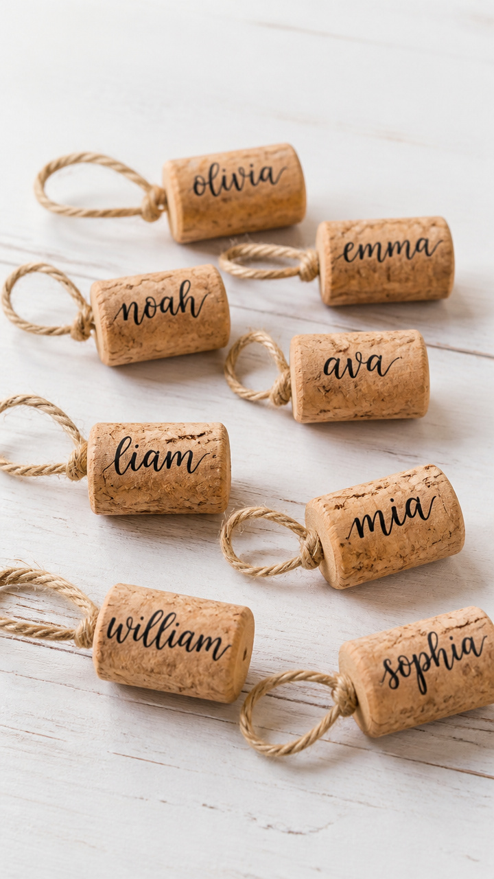 Wine Cork Name Tags