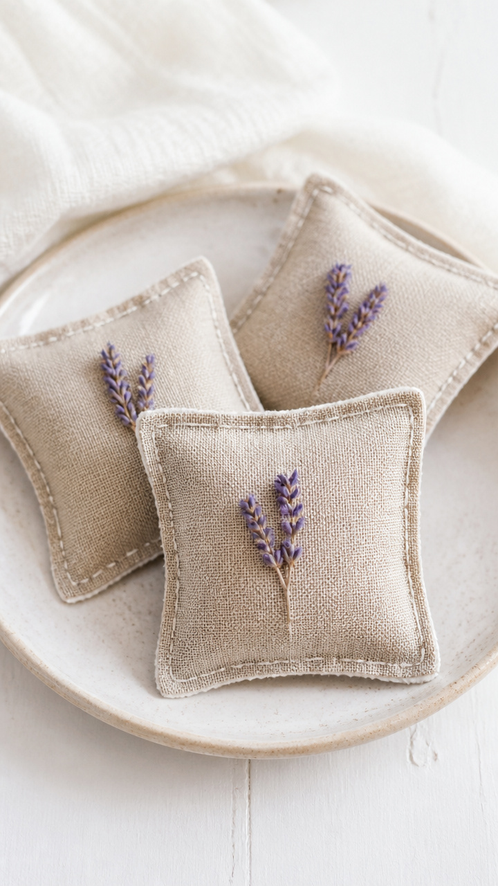 Linen Sachets with Lavender