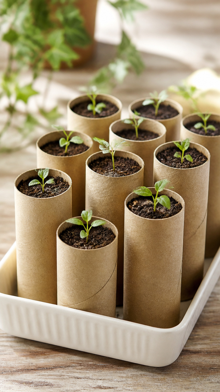 Cardboard Tube Deep Root Starters