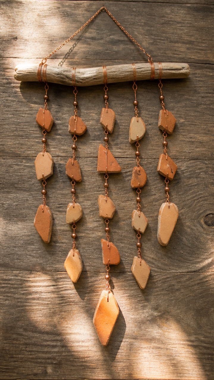 Copper-Wrapped Shard Garden Mobile