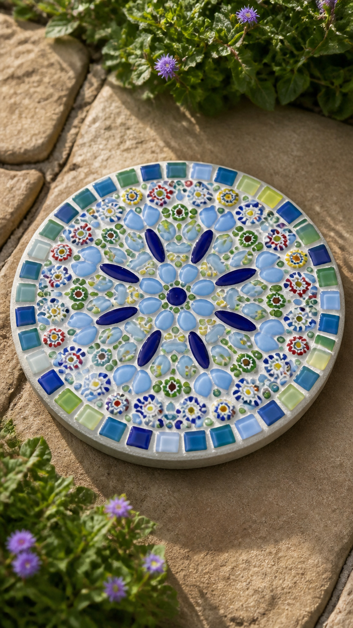 Millefiori and Vitreous Micro Tile Stone