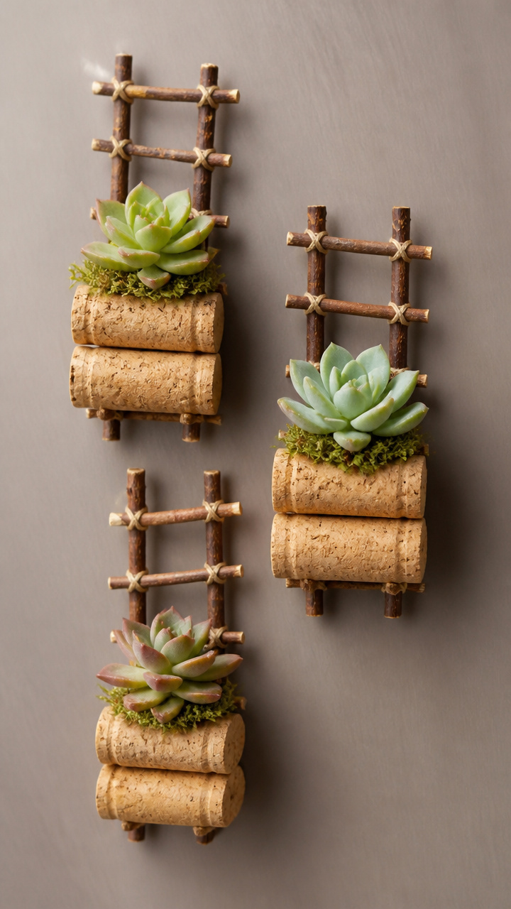 Mini Succulent Trellis Magnets