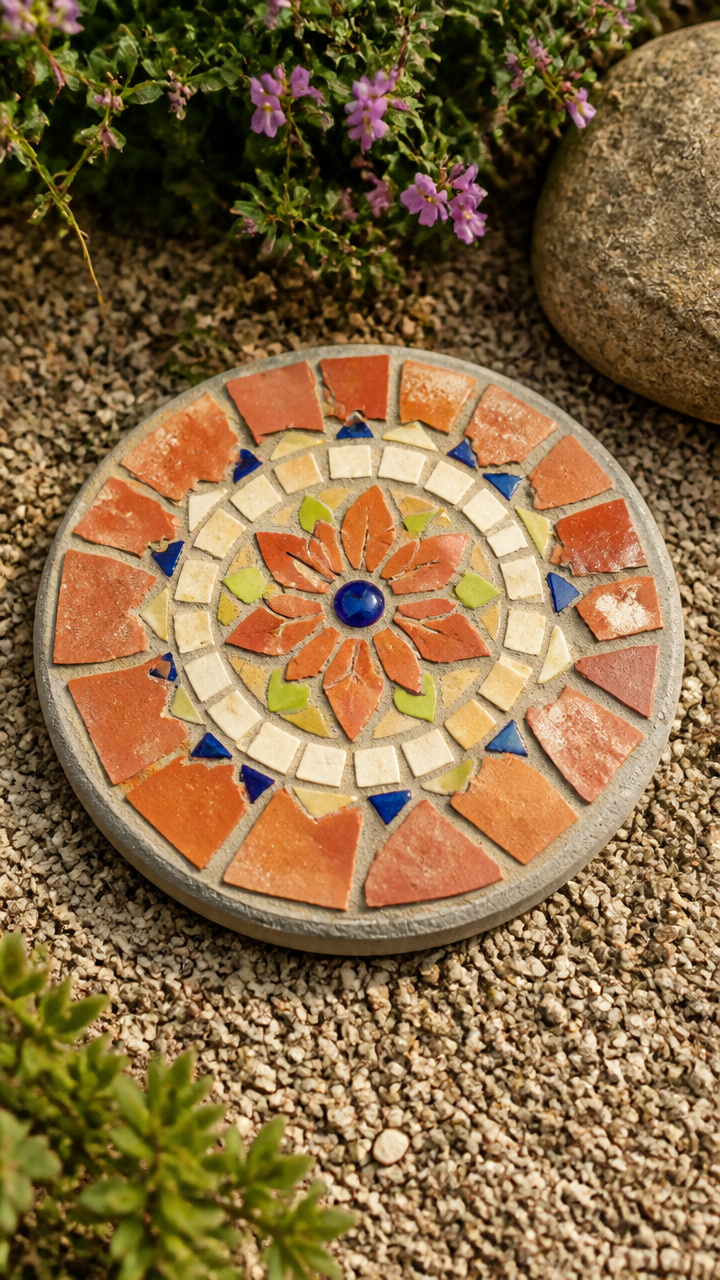 Mosaic Garden Stepping Stone
