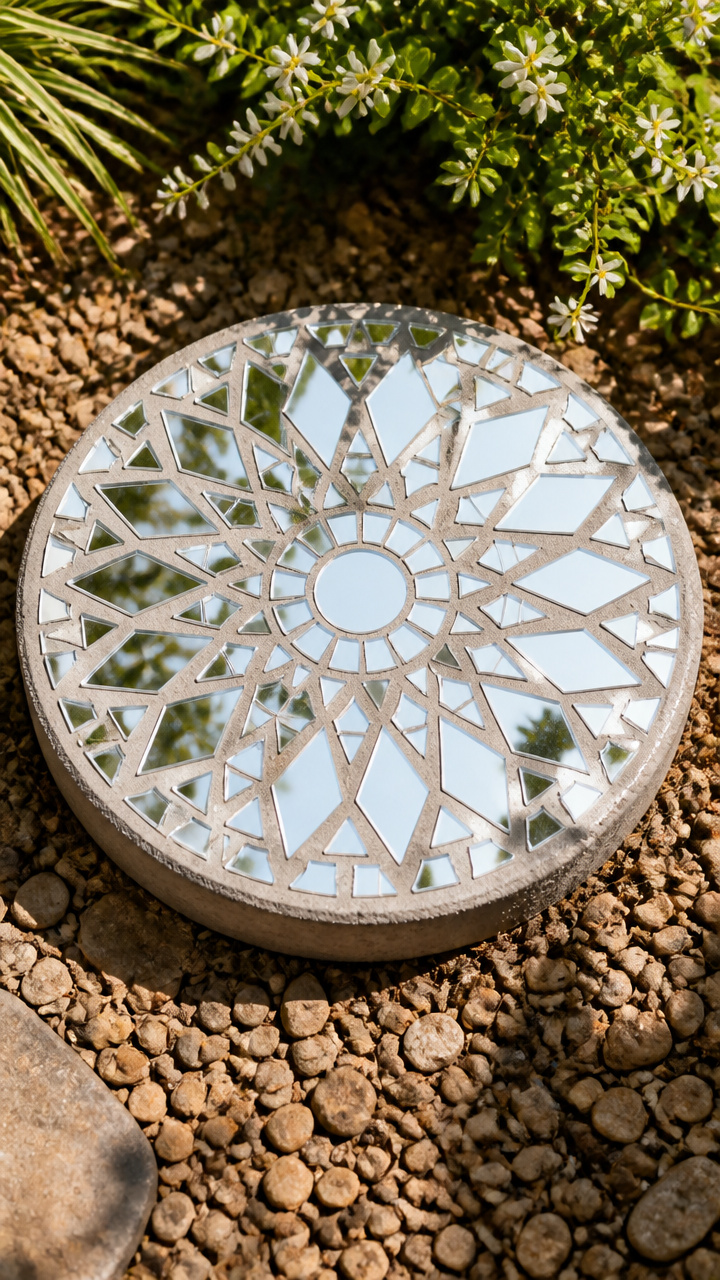 Reflective Mirror Tile Geometric Paver