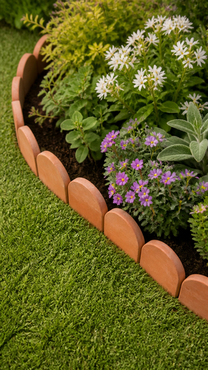 Scalloped Garden Bed Edging