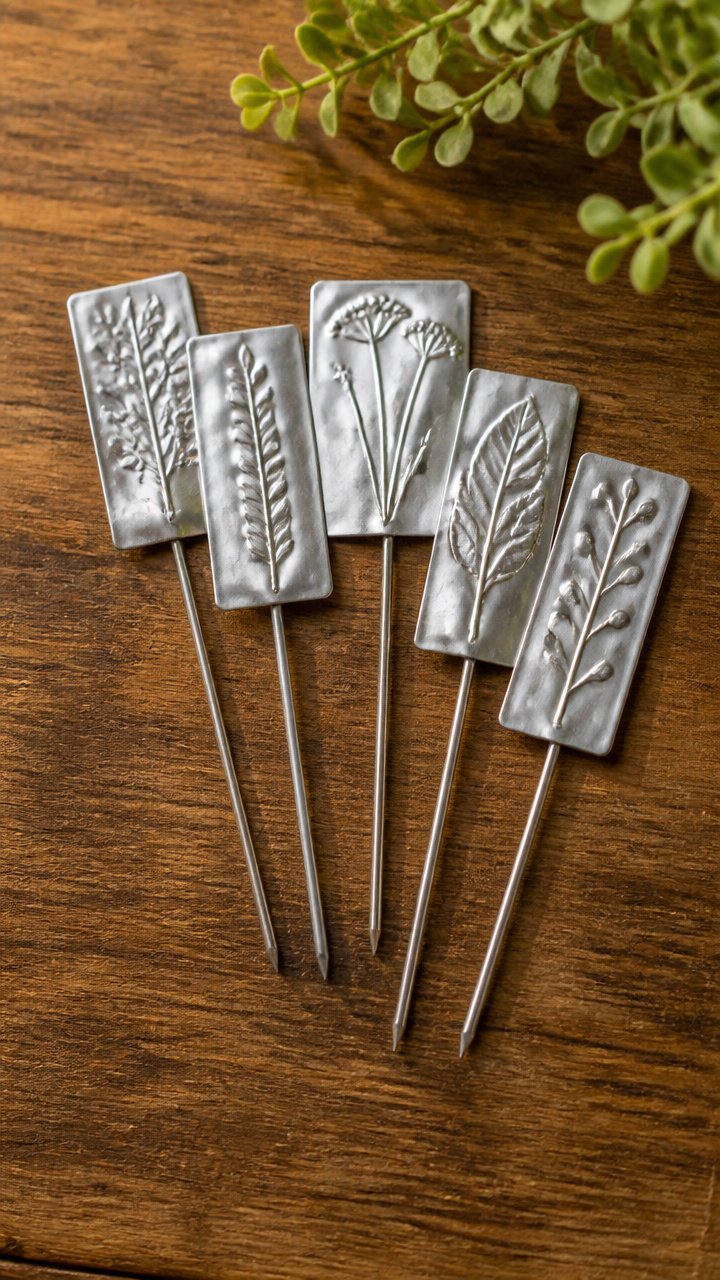 Soda Can Embossed Plant Markers