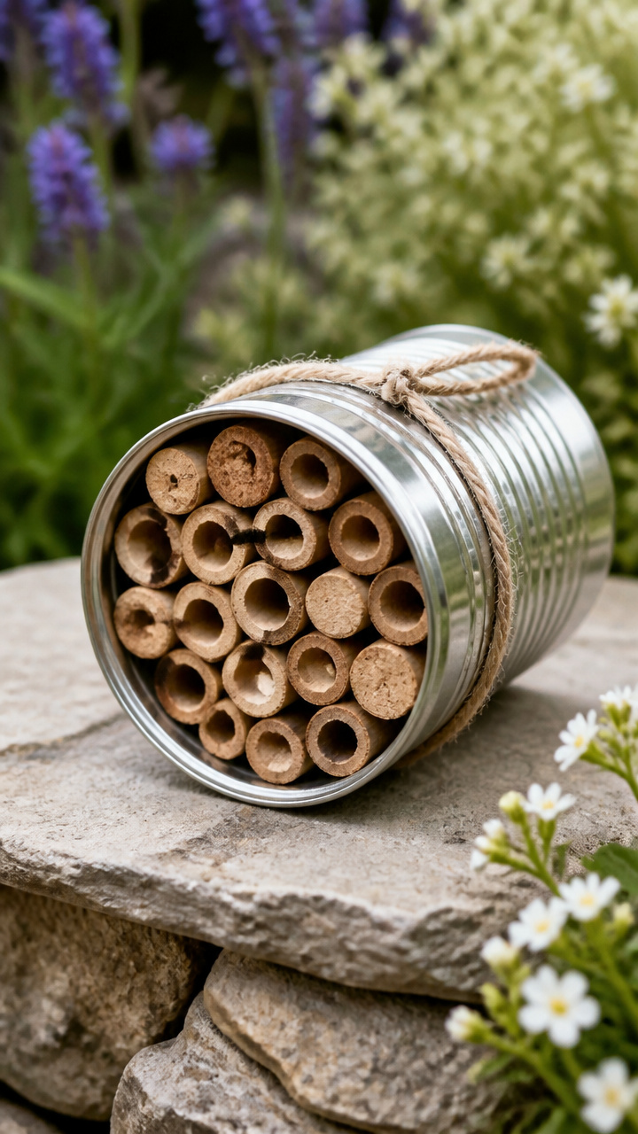 Solitary Bee Nesting Can