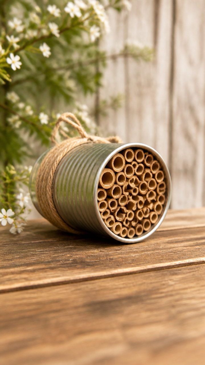 Tin Can Mason Bee House
